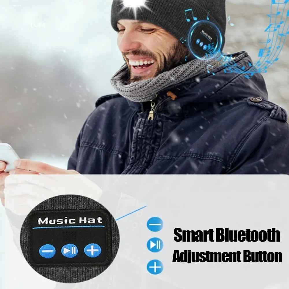 3-in-1 Function Bluetooth Beanie with Light