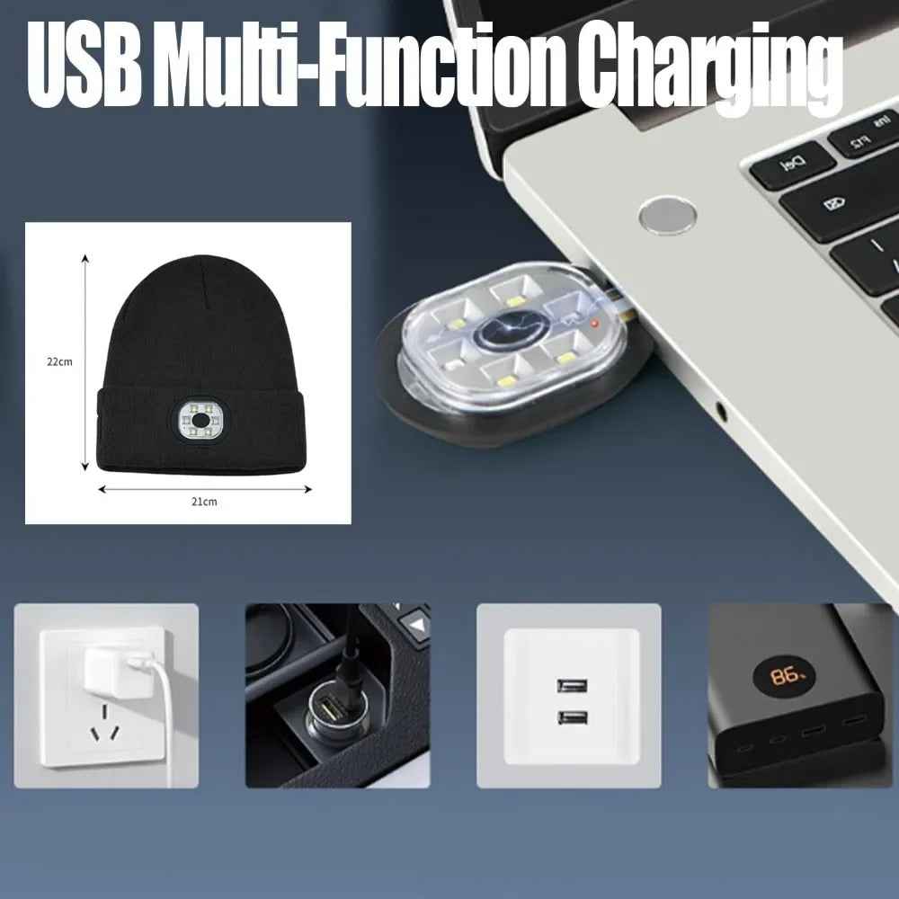 3-in-1 Function Bluetooth Beanie with Light