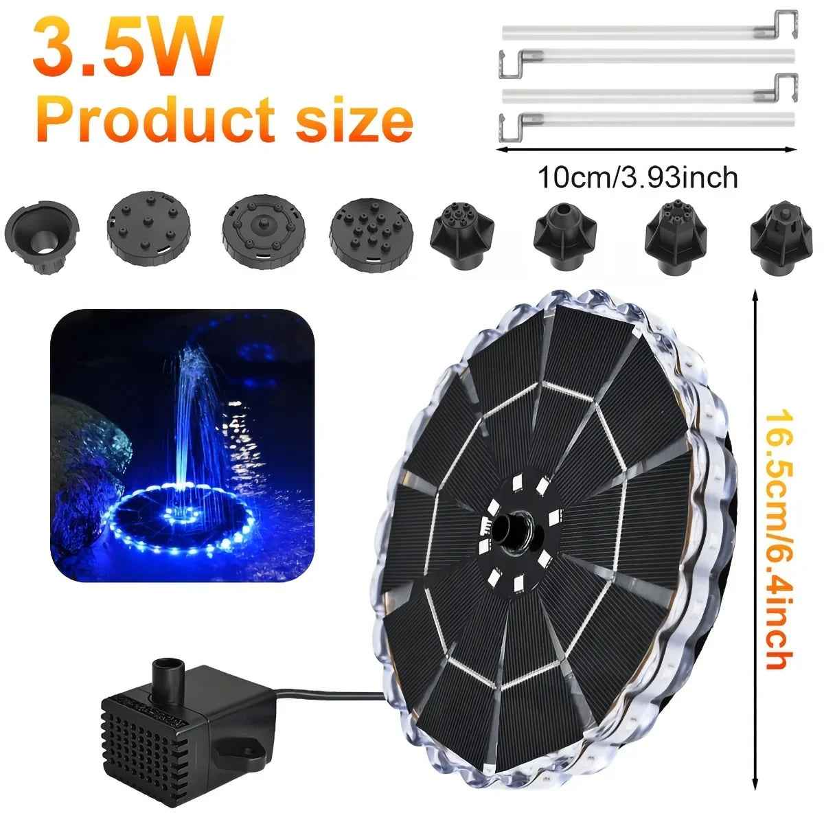 Outdoor Solar Fountain for Garden