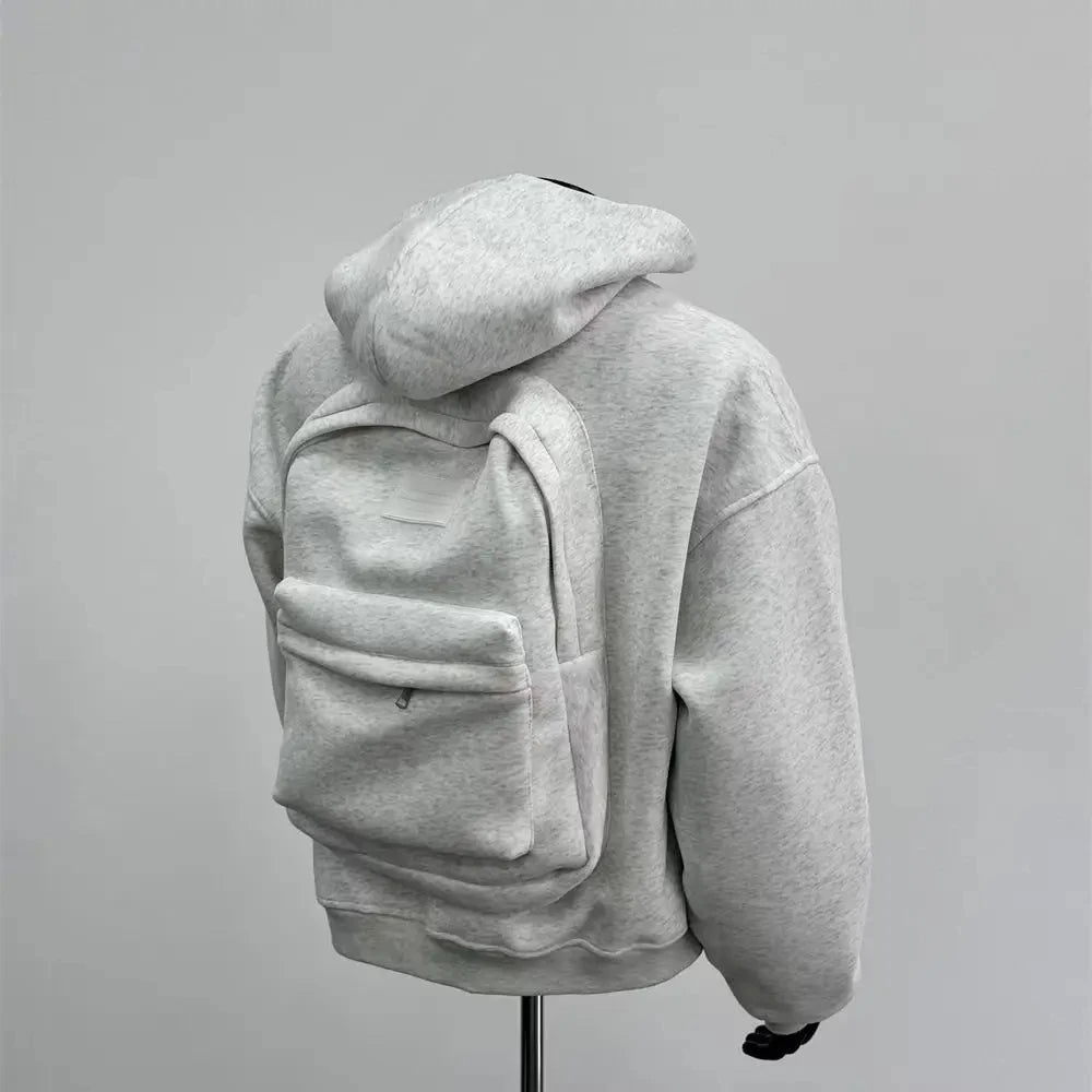 Hoodie with Integrated Backpack