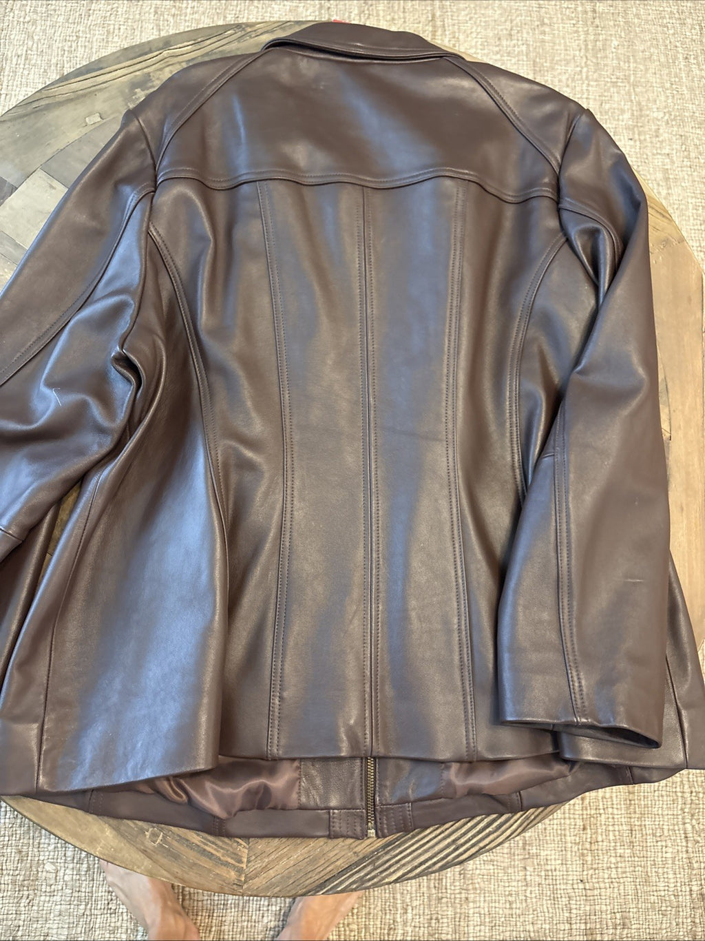 NEW Womens BGSD Ellen Brown Lambskin Leather Jacket Zip 3X Pockets Lined **