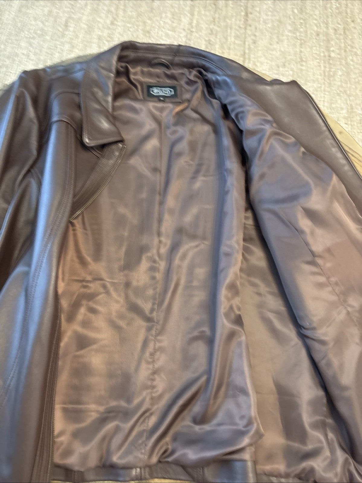 NEW Womens BGSD Ellen Brown Lambskin Leather Jacket Zip 3X Pockets Lined **