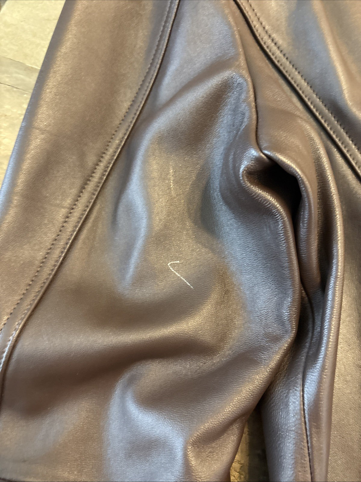NEW Womens BGSD Ellen Brown Lambskin Leather Jacket Zip 3X Pockets Lined **